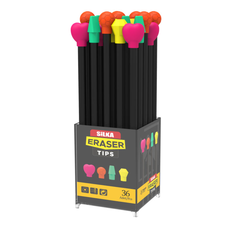 Silka “36 PIECE ERASER TIPS PENCIL ERASER” Silka Stationery
