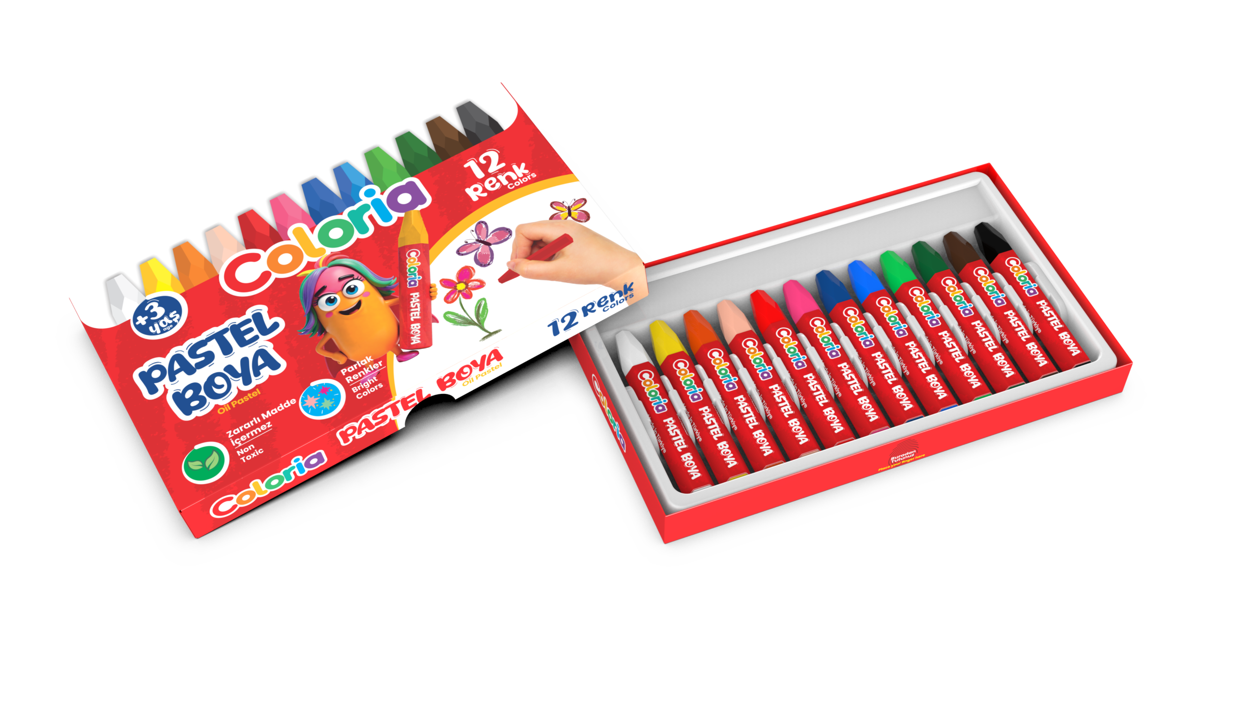 Coloria "12 RENK PASTEL BOYA"